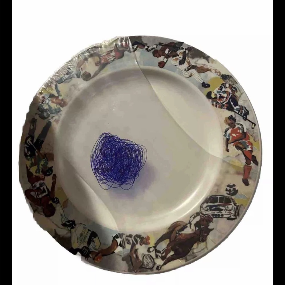 1 SYRACUSE CHINA USA ALL STAR ATHLETES SERVING PLATTER OR CHOP PLATE 12 1/4"